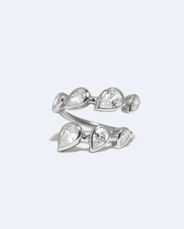 Completedworks Arc bague zirconia argent recyclé