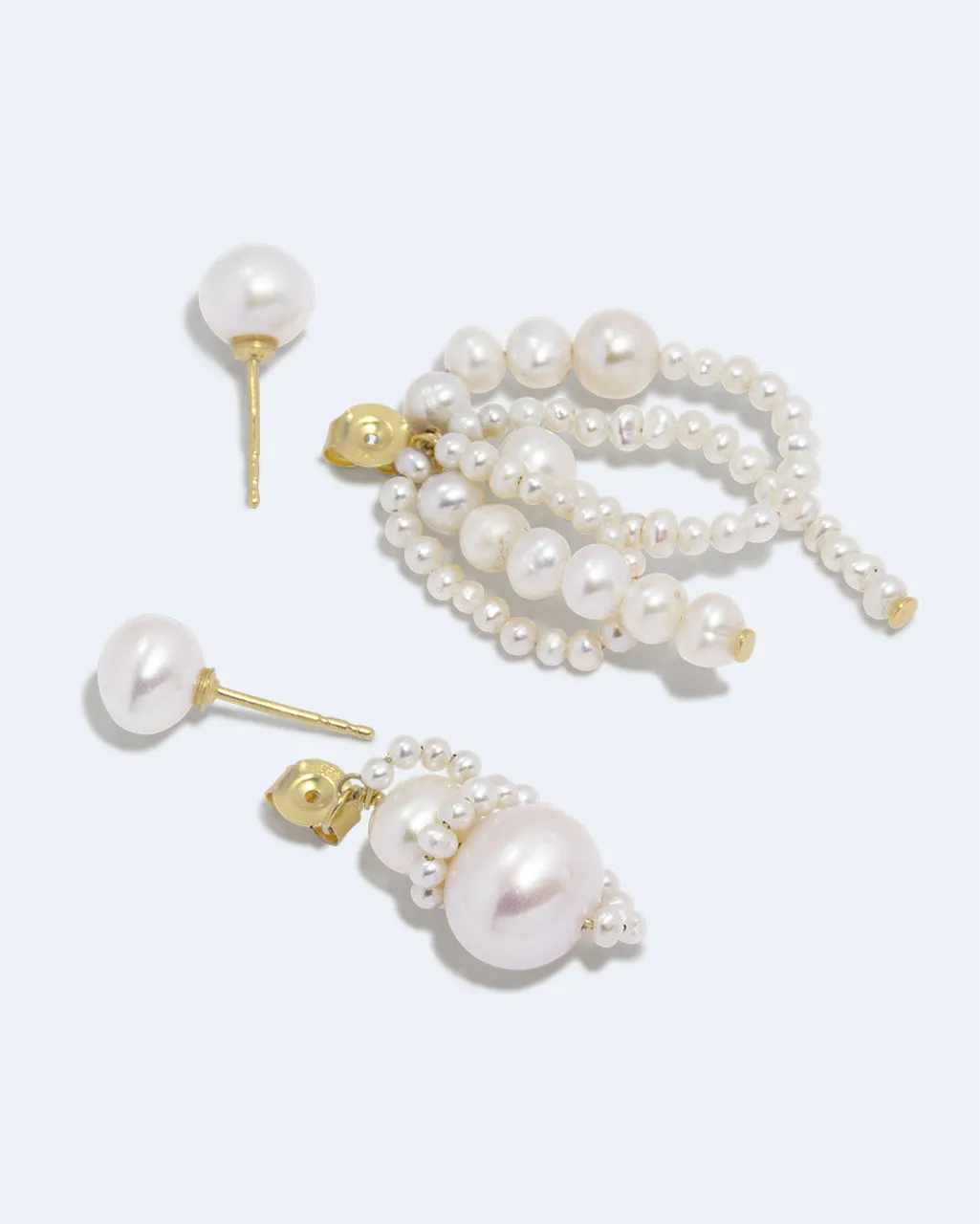 Completedworks Somerset boucles perles vermeil recyclé