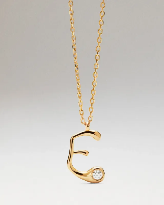 PDPAOLA E Initial collier lettre E doré