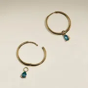 Astrid & Miyu June Alexandrite charm d'oreille or massif juin