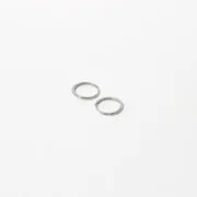 Astrid & Miyu Simple Hoops boucles or blanc massif lisses