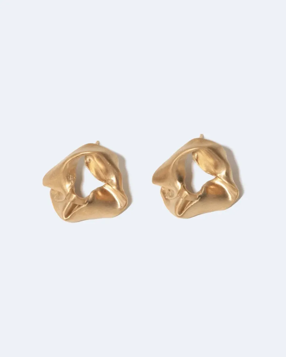 Completedworks Notsobig Scrunch boucles d'oreilles vermeil froissé