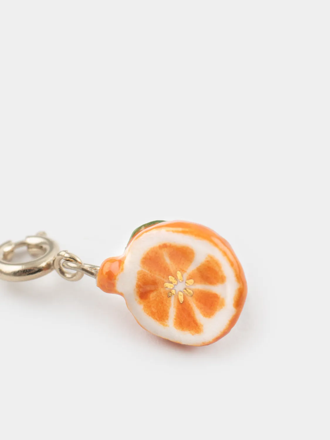 Nach Bijoux Charm's orange charm porcelaine fruit doré