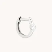 Astrid & Miyu Heart Band Ring bague or blanc massif cœur