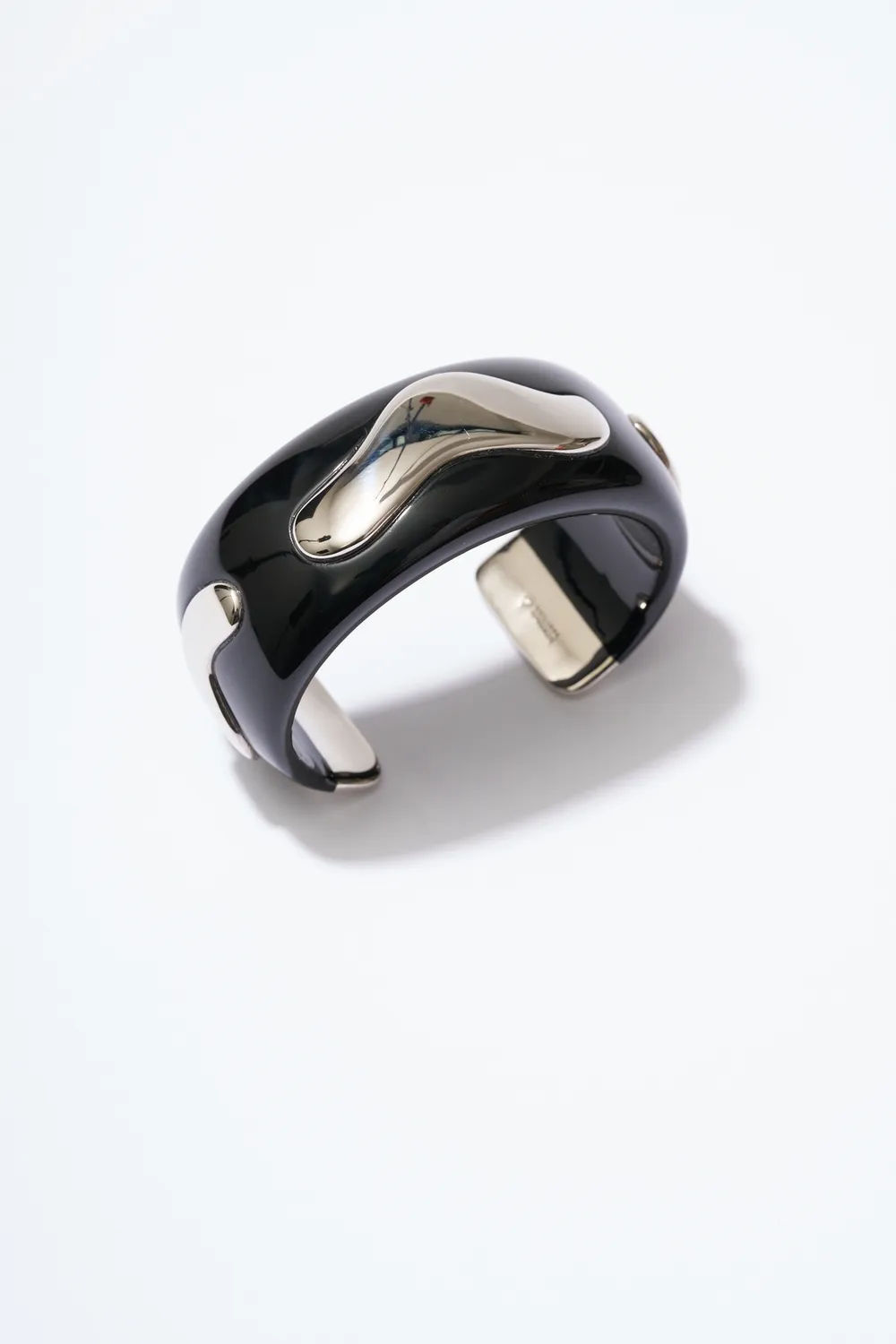 Philippe Ferrandis Vague Dorée Waves manchette résine 3,2 cm