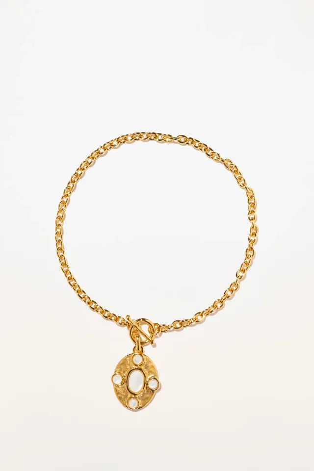Philippe Ferrandis Gems collier court doré
