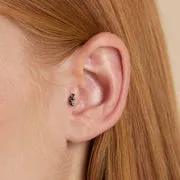 Astrid & Miyu Cluster piercing titane noir argent