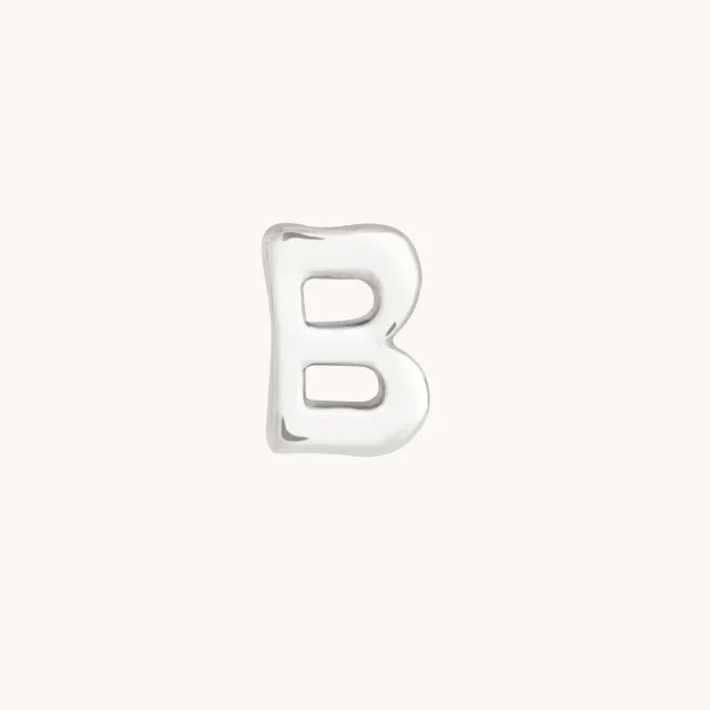 Astrid & Miyu Initial Click Charm B charm or blanc massif