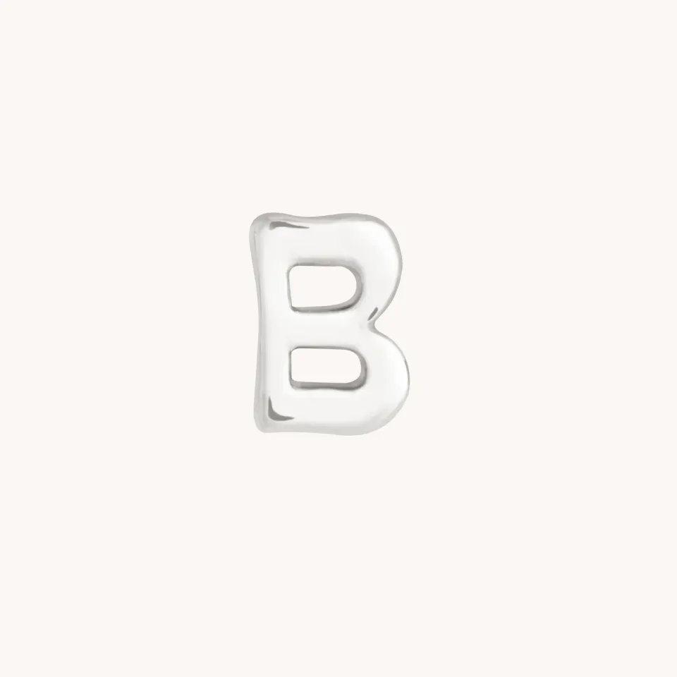 Astrid & Miyu Initial Click Charm B charm or blanc massif