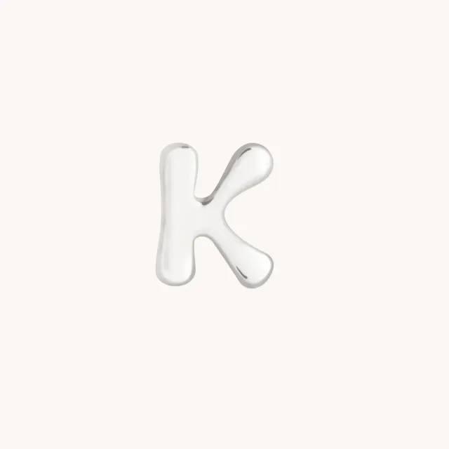 Astrid & Miyu K Initial Click charm or blanc lettre K