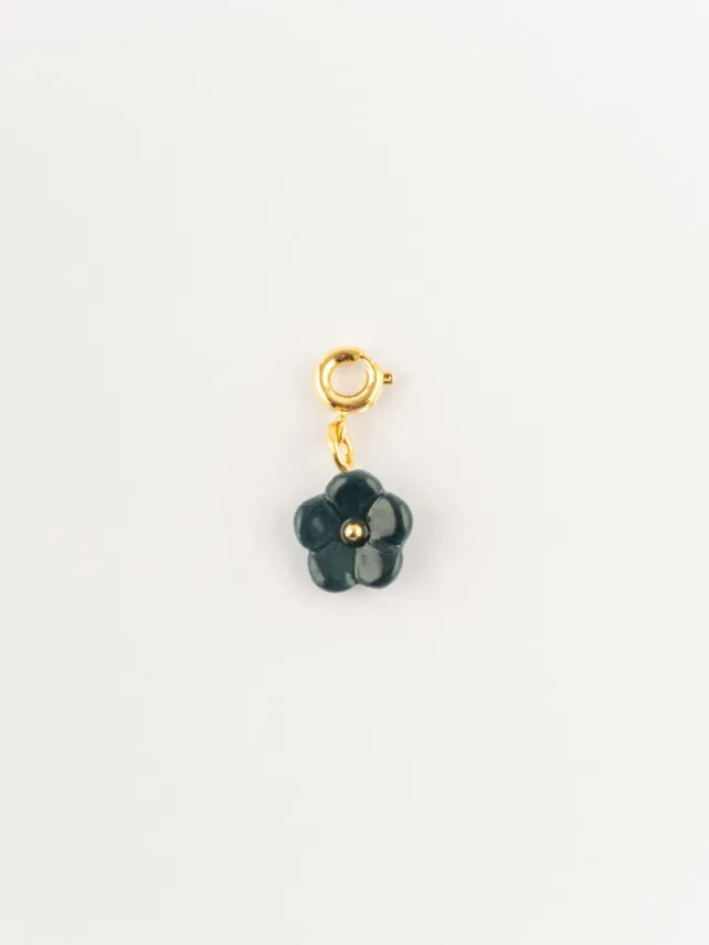 Nach Bijoux Fleur bleue charm's porcelaine 1 cm