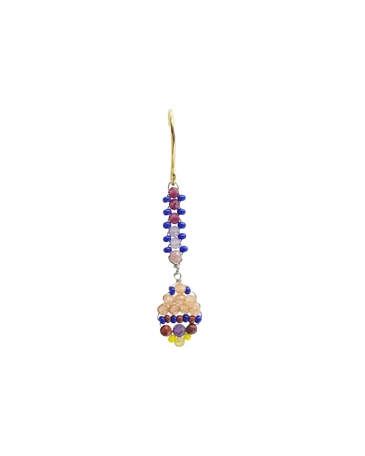 Le Fourbi de Capucine Z20 boucles d'oreilles laiton doré jaspe