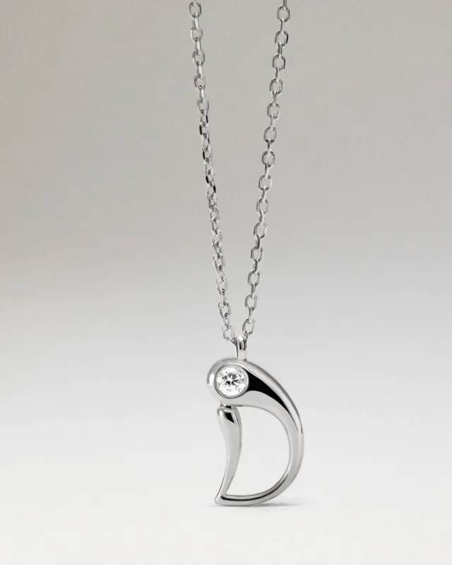 PDPAOLA Initial D collier argent 40-50 cm