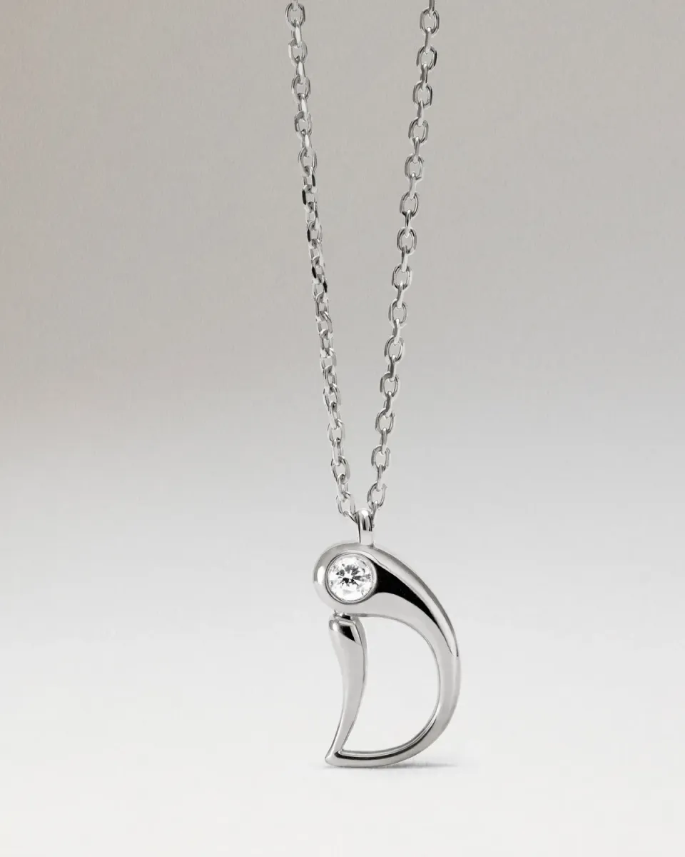PDPAOLA Initial D collier argent 40-50 cm