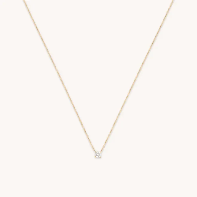 Astrid & Miyu Diamond Solitaire collier or diamant