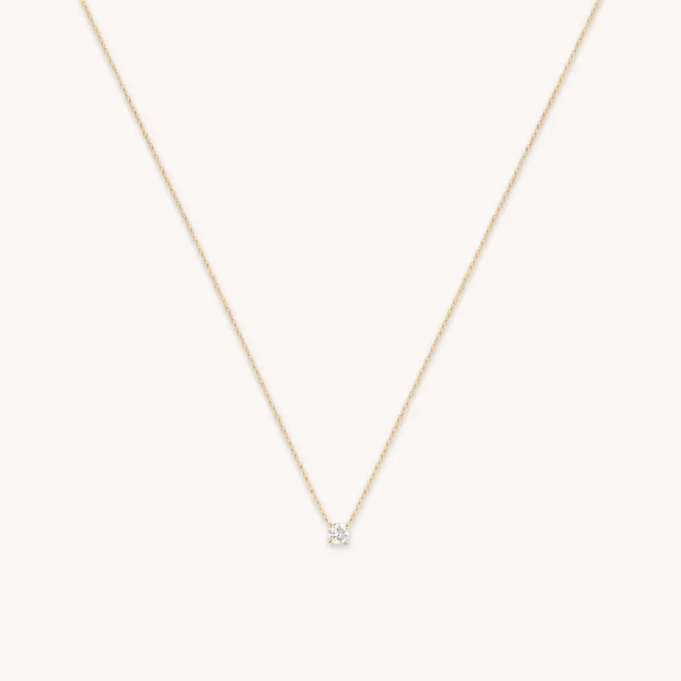 Astrid & Miyu Diamond Solitaire collier or diamant