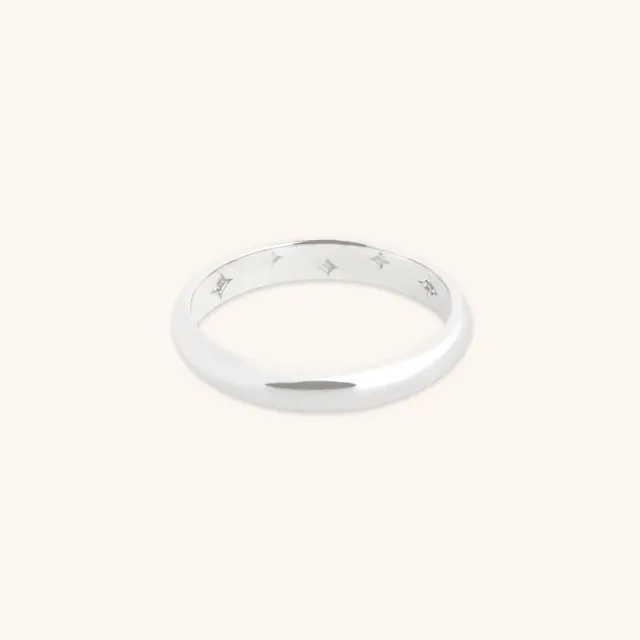 Astrid & Miyu Hidden Diamond Milestone bague or blanc diamant