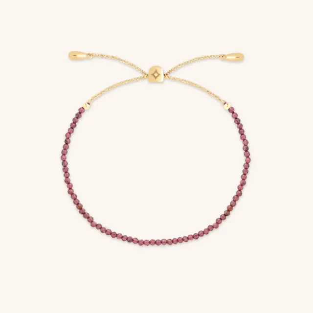 Astrid & Miyu Garnet January Beaded bracelet or massif