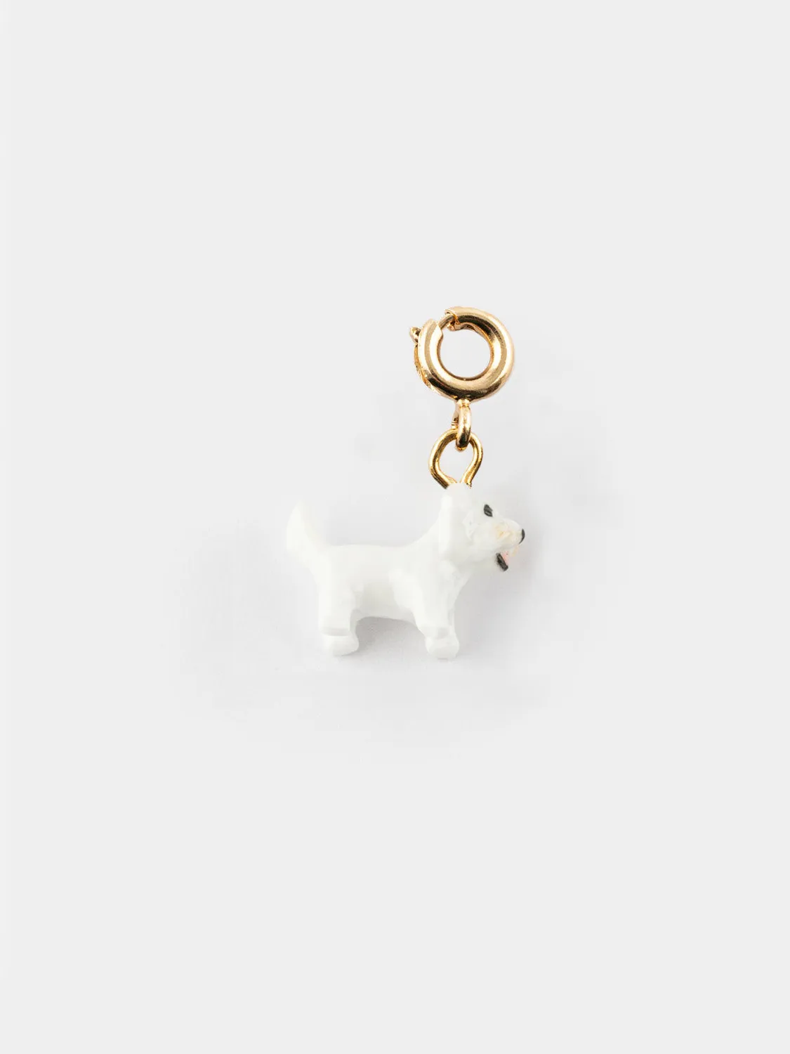 Nach Bijoux charm's chien coton de Tulear charms porcelaine