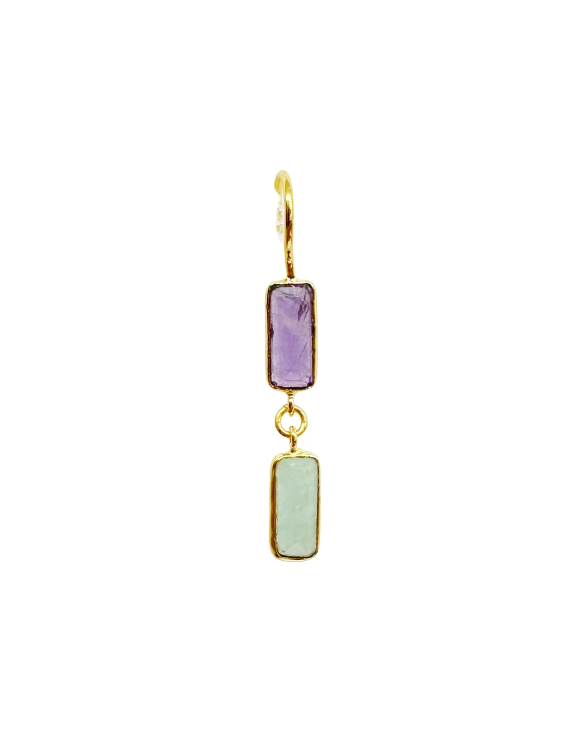 Le Fourbi de Capucine D14 boucles asymétriques améthyste