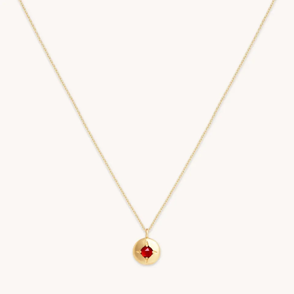 Astrid & Miyu January Garnet collier or massif grenat