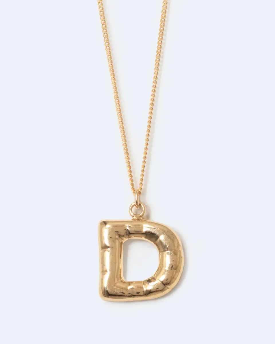 Completedworks Classicworks D collier lettre D plaqué or
