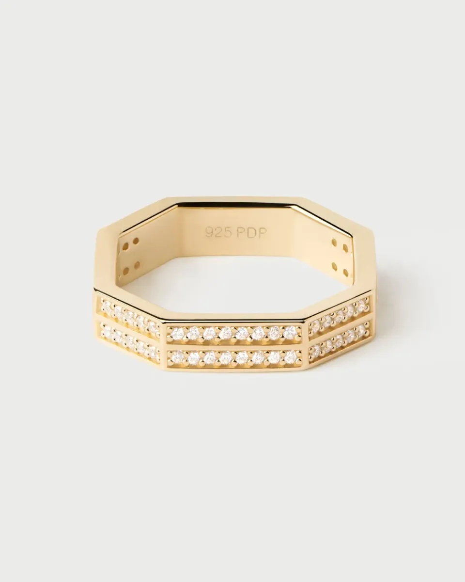 PDPAOLA Olympia bague zirconia blanc taille 12