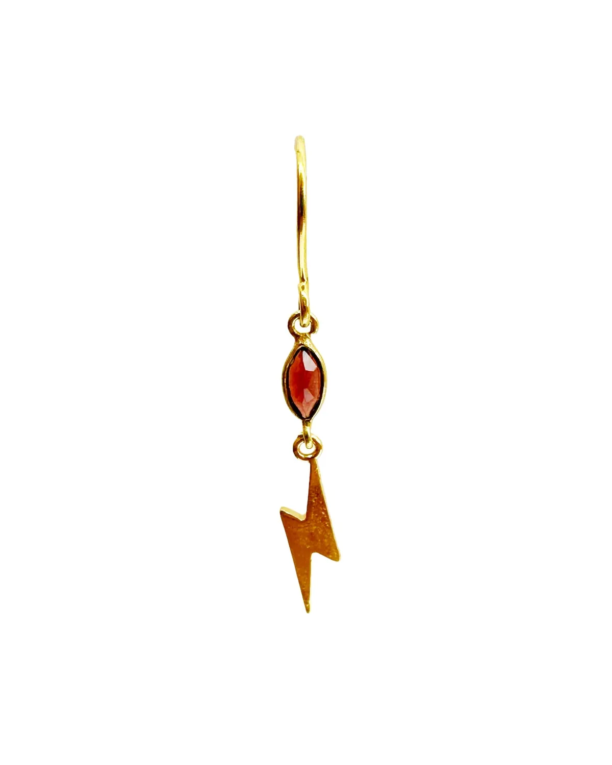 Le Fourbi de Capucine N78 boucles d’oreilles asymétriques grenat