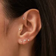 Astrid & Miyu Triple Topaz piercing 6mm or massif topaze