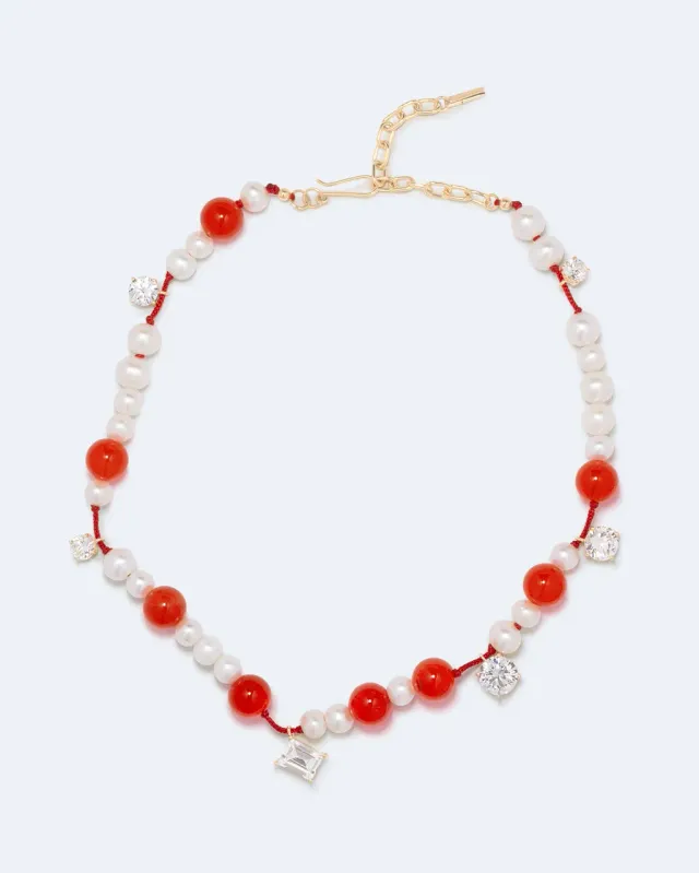 Completedworks A Series of Minor Disruptions collier perle quartz orange