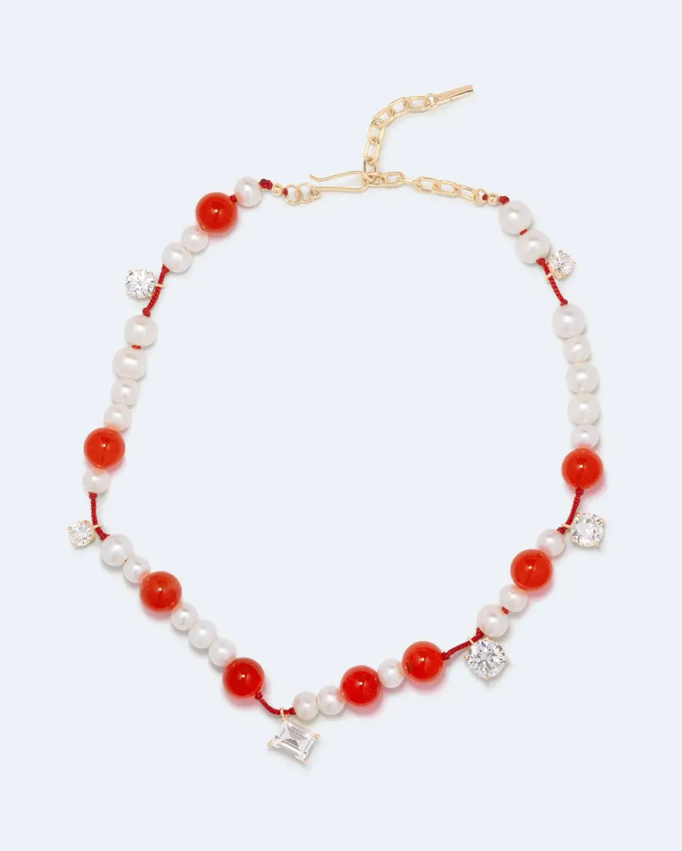 Completedworks A Series of Minor Disruptions collier perle quartz orange