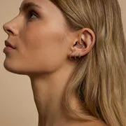 Astrid & Miyu Rope Daith Ring anneau piercing or blanc massif