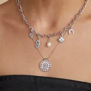 Astrid & Miyu Clover charm clip argent trèfle