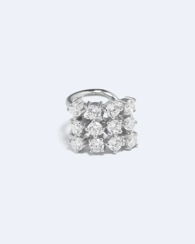 Completedworks Juggernaut ear cuff zirconia argent recyclé