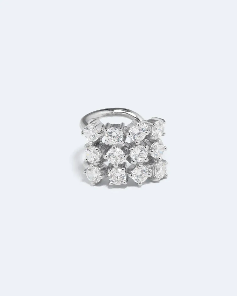 Completedworks Juggernaut ear cuff zirconia argent recyclé