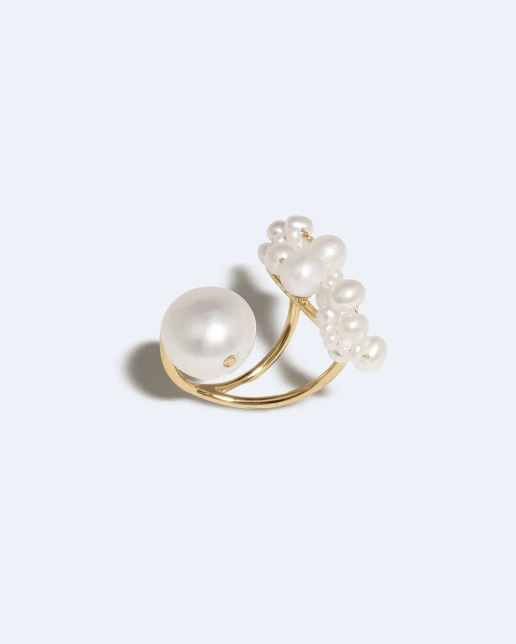 Completedworks Speaking bague perle vermeil taille L