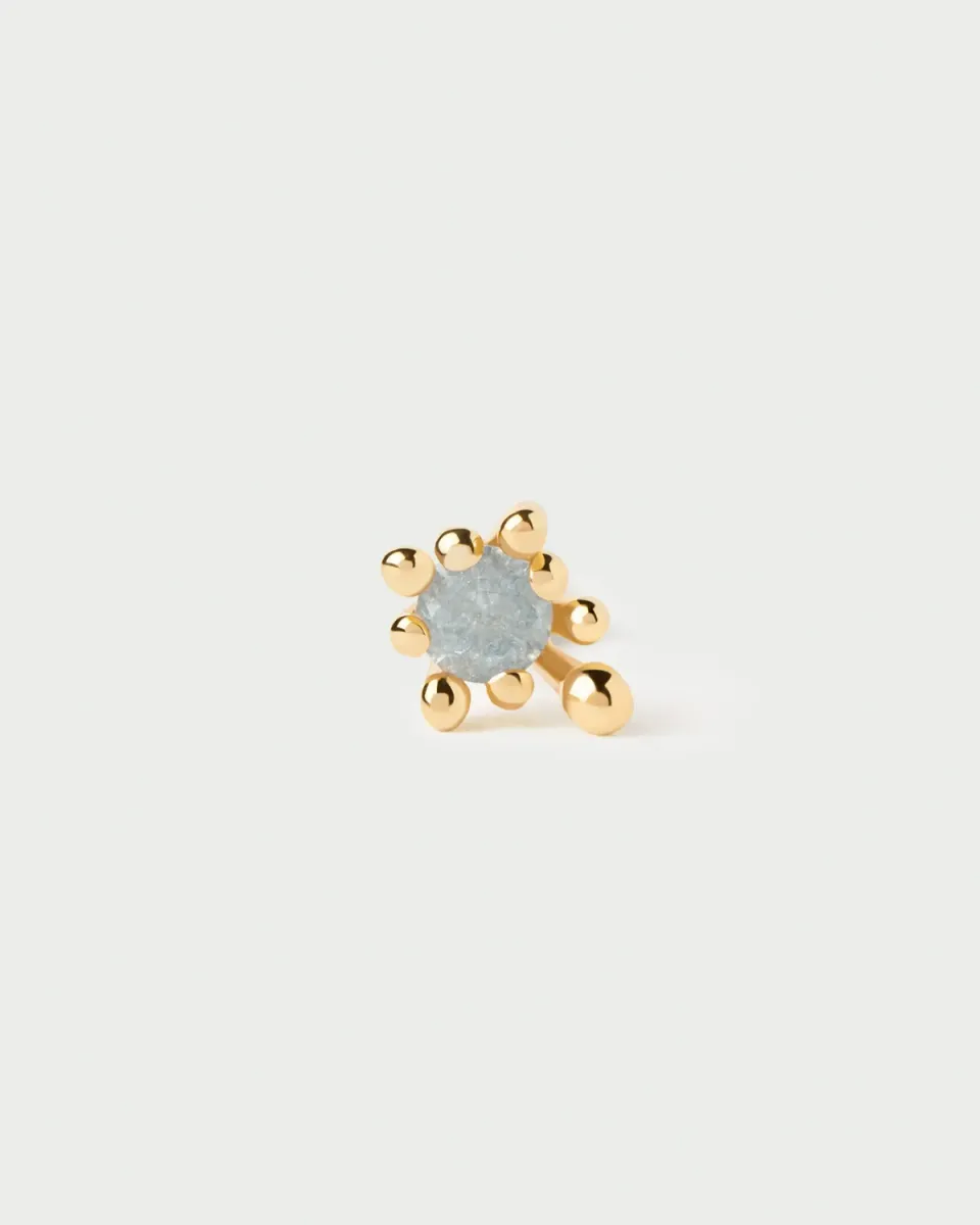 PDPAOLA Grey Fleur mono boucle grise zircone