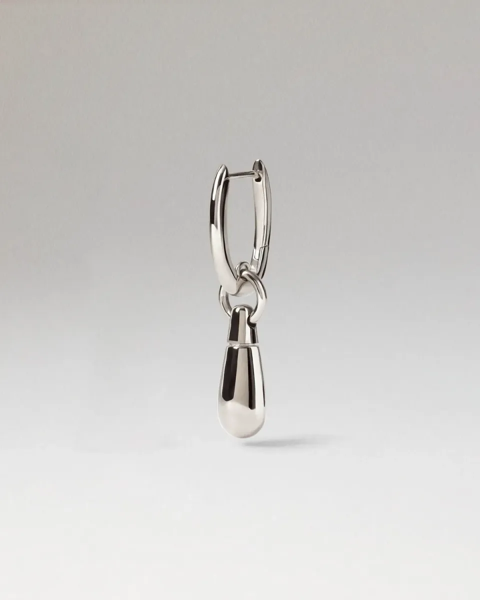 PDPAOLA Jupiter Single Hoop mono créole argent