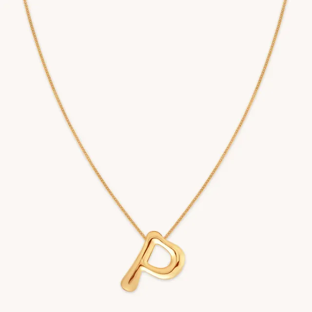 Astrid & Miyu P Initial Bold collier pendentif P doré