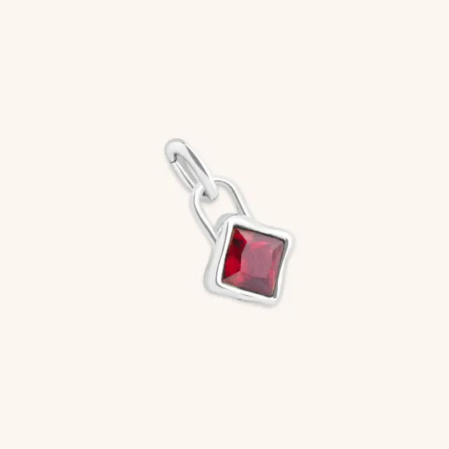 Astrid & Miyu Garnet January breloque clip argent grenat
