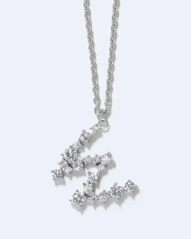 Completedworks Suburbs Glitchy W collier pendentif argent