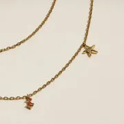 Astrid & Miyu Starfish Double Chain collier doré