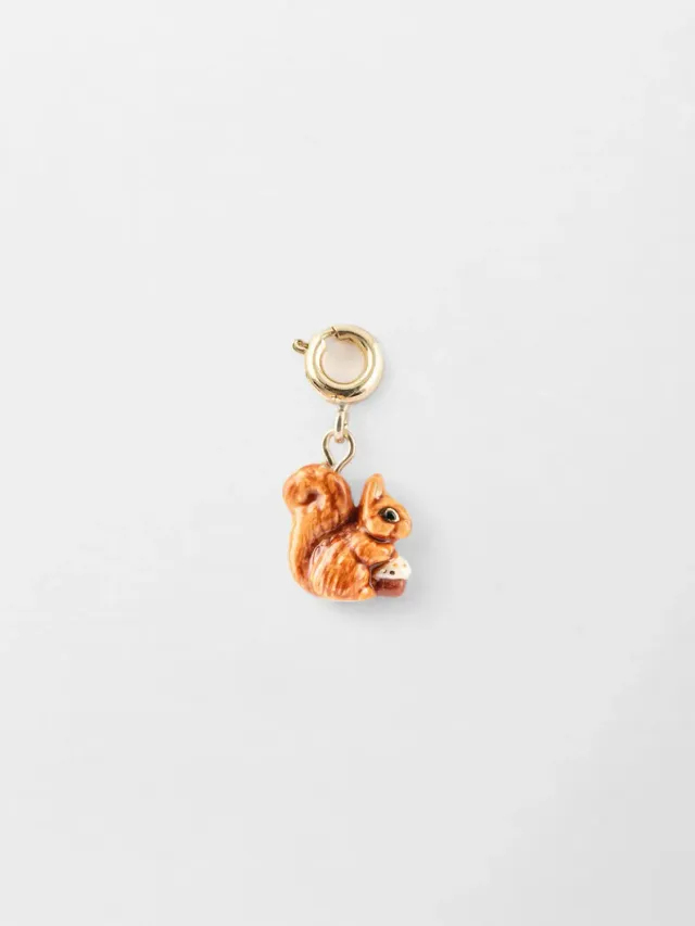 Nach Bijoux Charm's écureuil charm porcelaine sans nickel