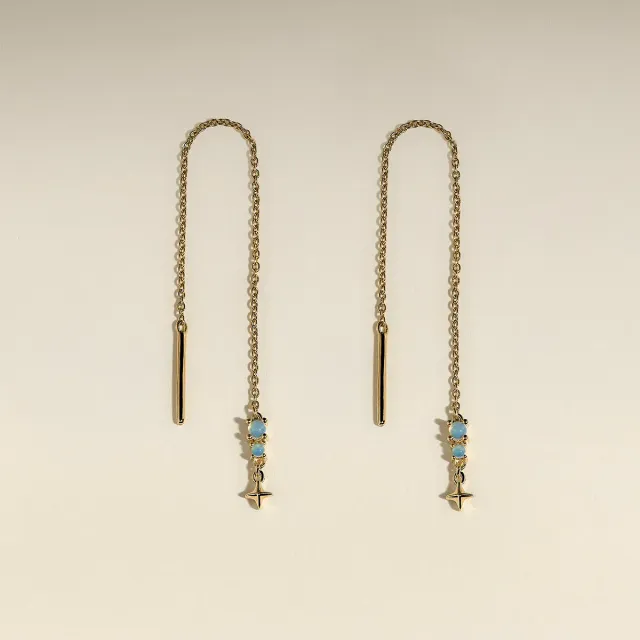 Astrid & Miyu Cosmic Opal boucles plaqué or