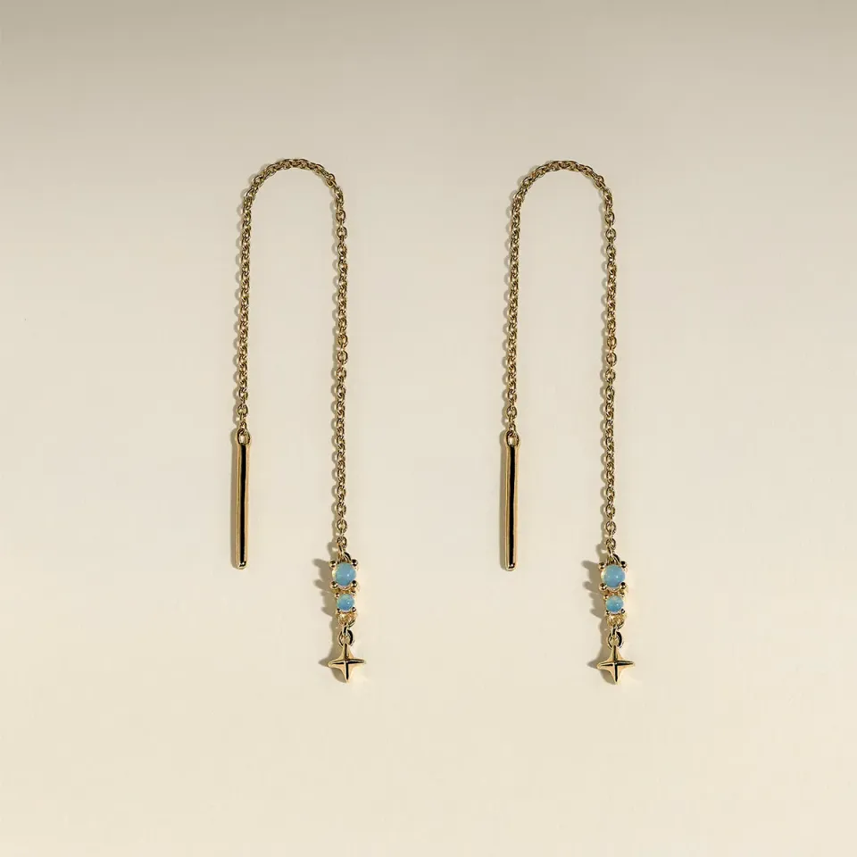 Astrid & Miyu Cosmic Opal boucles plaqué or