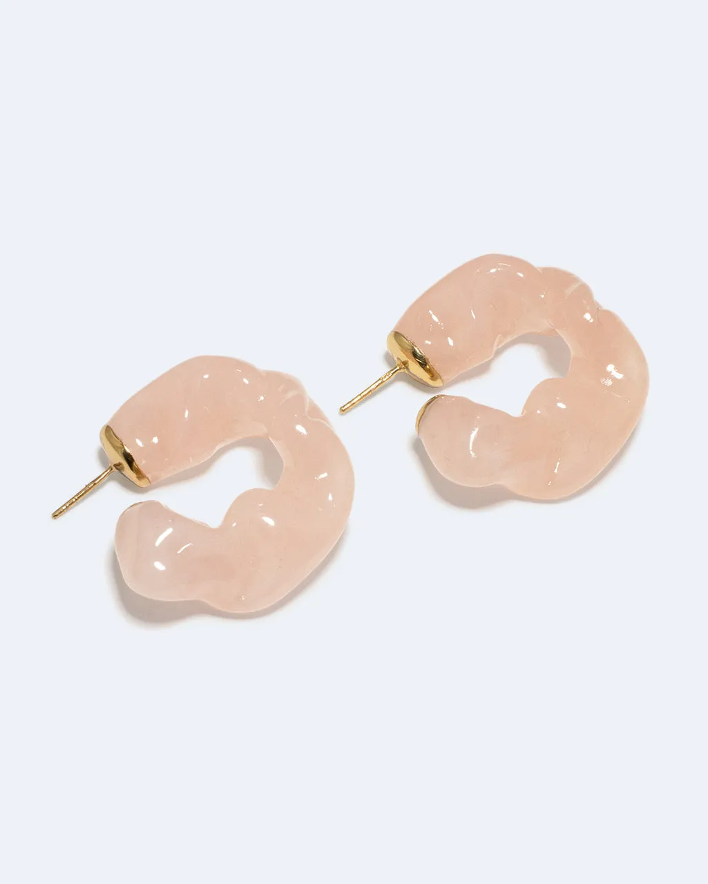Completedworks Ruffle boucles quartz rose résine vermeil