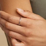 Astrid & Miyu Infinite Topaz Pavé bague or blanc topaze