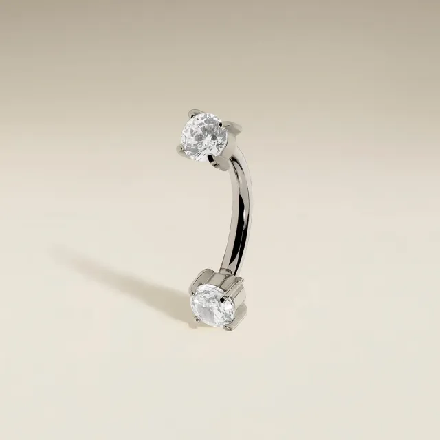 Astrid & Miyu Crystal barre rook titane platine