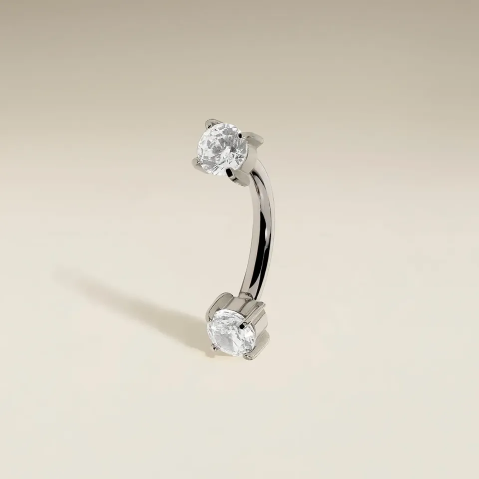 Astrid & Miyu Crystal barre rook titane platine