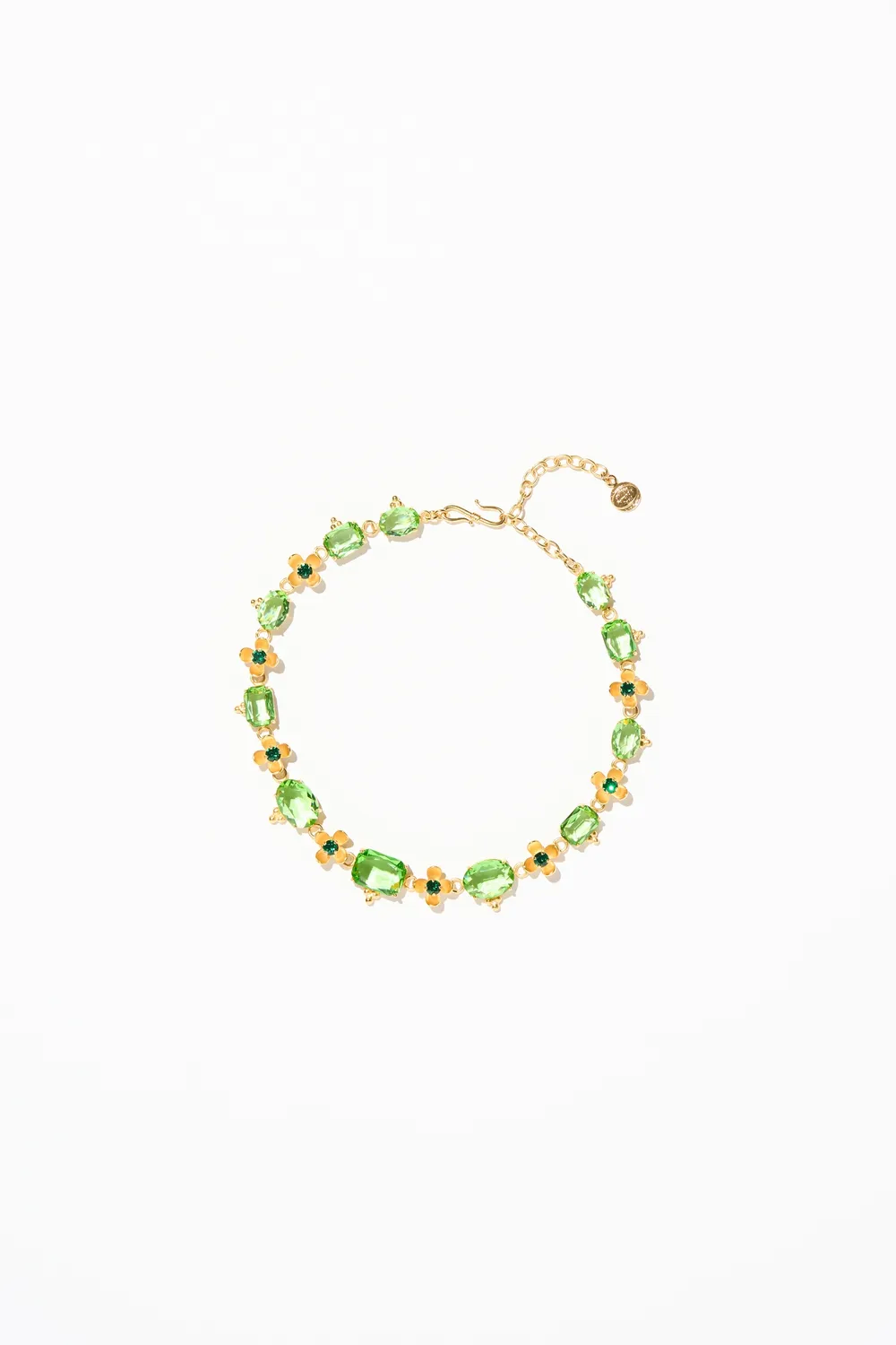 Philippe Ferrandis Eugénie collier 40 cm smokey vert